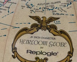 #16 20" Diameter Heirloom Globe by Replogle - 27" W/frame x 36 $120.00
