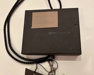 #129	Bottega Venetta black braided strap NWT and box	 $90.00 
