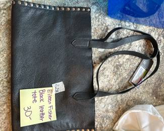 #228	Eileen Fisher black Leather Tote	 $30.00 
