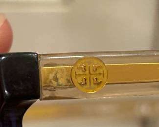 #116	Tory Burch Prescription Eye Glasses - Navy Blue Frame w/gold arms	 $30.00 
