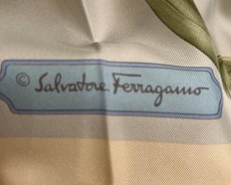 #109	Ferragamo Floral Print Scarf - 33x33	 $75.00 
