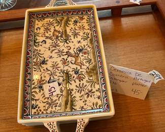 #299	Ceramica De Coimbra Portugal Rectangular Platter - 12x6 - set of 3	 $45.00 
