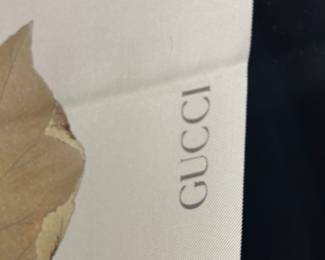 #138	Gucci Silk Fall Pattern Scarf - approx 33x33	 $75.00 

