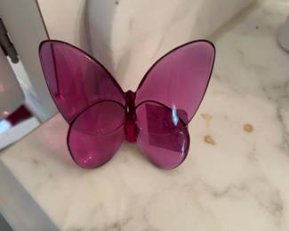 #344	Baccarat Lucky Butterfly - Peony Color	 $130.00 
