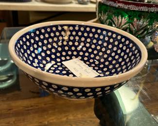 #267	Polish Pottery Mixing Bowl 9.5x3.5	 $25.00 
