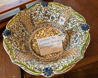 #297	Ceramica De Coimbra Portugal Serving Bowl - 10"	 $30.00 
