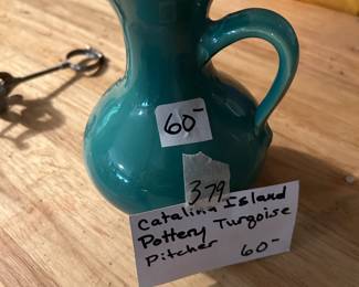 #379	Catalina Island Pottery Turquoise Pitcher	 $60.00 
