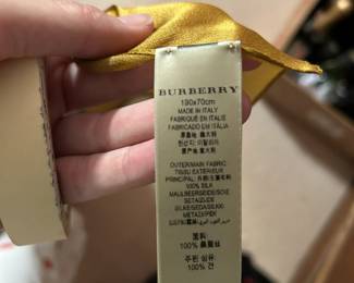 #139	Burberry Long Silk Plaid Pattern - Rectangular Plaid Pattern - 190x170cm	 $50.00 
