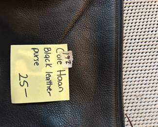 #192	Cole Haan Black Leather Purse	 $25.00 
