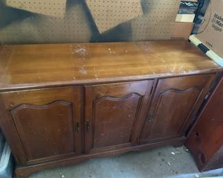 #83 Cochrane Furniture Buffet with one drawer and 3 drawers as is finish 48x15x30 $65.00