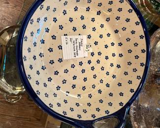 #263	Polish Pottery Dual Handle Serving Dish - 15x16	 $60.00 
