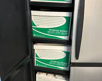 #85 Garage storage cabinet 2 doors 4 shelves 34x17x70 $75.00