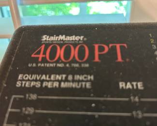 #372	Stairmaster 4000pt  stair stepper YOU MOVE 	 $35.00 
