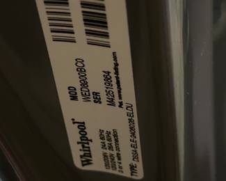 #86 Whirlpool Supe rcapacity Washer WTW7500 Whirlpool Super capacity Dryer WED 8900 $600.00