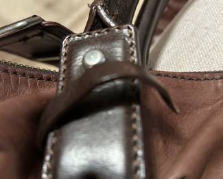 #33 Chloe Travel Bag w/removable Shoulder Strap - Bon Voyage Chocolate Brown Lambskin (as is Belt Loop) $130.00