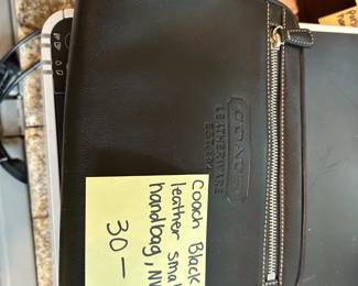 #239	Coach Black Leather Small Handbag 	 $30.00 
