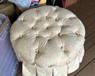 #156	Cream Fabric Tuffet - 31x15	 $20.00 
