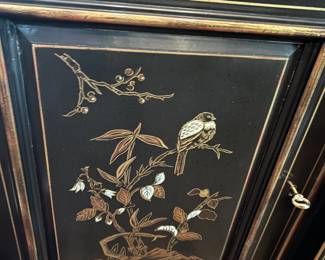 #26 Heritage Furn. Asian Style Buffet w/print of Bird w/8 drawers & 4 d3oors - 78Hx22Dx36T You Move - 2 pieces $275.00