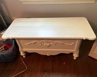 #48 White Painted Cedar Chest - 42x18x19 $75.00
#49 White Painted Cedar Chest - 42x18x19 $75.00