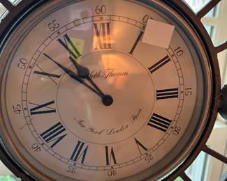 #322	Seth Thomas floor clock. Metal base 61" H. Battery operated	 $30.00 
