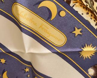 #107	Ferragamo Leopard Cheetah Scarp - Double Sided - 33x33	 $100.00 
