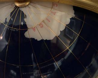#69 Jewel Tone Globe on Gold Stand - 16x18 $75.00