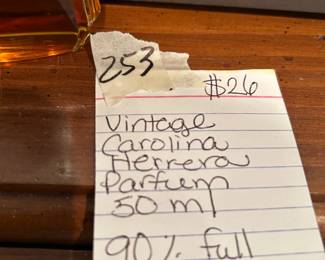 #253	Vtg. Carolina Herrera Parfum - 50ml 90% Full	 $26.00 
