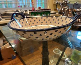 #263	Polish Pottery Dual Handle Serving Dish - 15x16	 $60.00 
