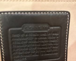 #96	Coach Black/Cream Large Canvas Tote/Travel Bag	 $50.00 
