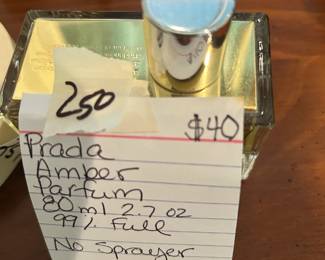 #250	Prada Amber Parfum 80ml 1.27oz - 99% Full - No Sprayer	 $40.00 

