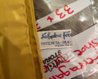 #110	Ferragamo Shoe Print Scarf - 33x33	 $75.00 
