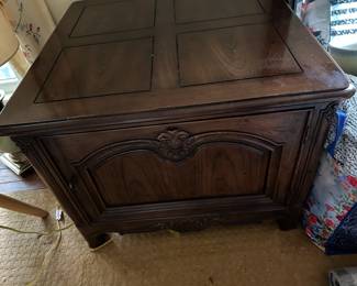 #17 Wood End Table w/1 door - 30x30x22 $100.00