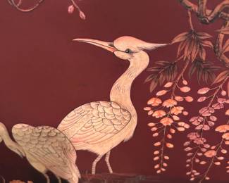 #72 Metal Fireplace Screen - w/florals - 29x39 $65.00