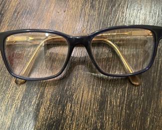 #116	Tory Burch Prescription Eye Glasses - Navy Blue Frame w/gold arms	 $30.00 
