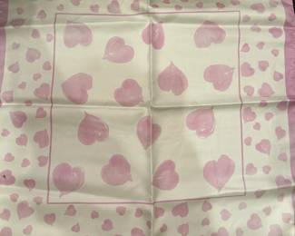 #111	Escada Purple Hearts Print - 19x19	 $40.00 
