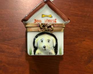 #200	Limoges dog house trinket box	 $60.00 
