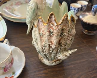 . . . great vintage bird on seashell