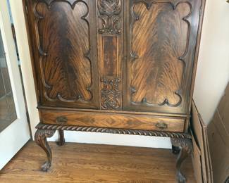 . . . matching china hutch with ball-and-claw feet