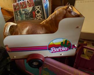 . . . vintage Barbie horse trailer