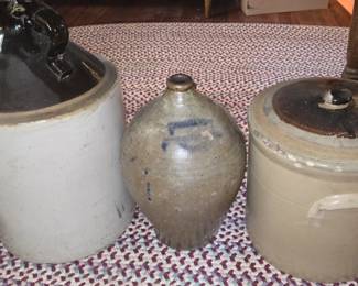 Unfortunately all three pieces are cracked, repaired or missing handle