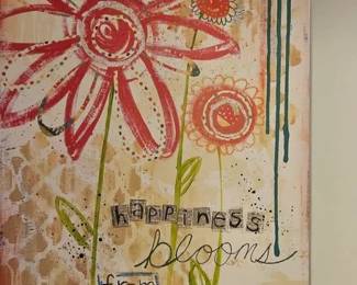 Happiness wall canvas