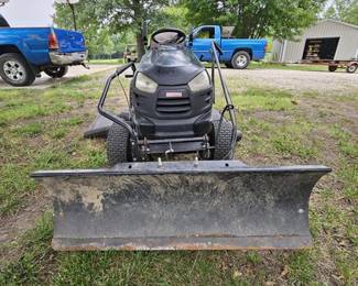 Snow blade on Craftsman mower