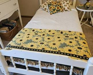 Twin beds x2 identical beds. Bedding and sunflower decor sold separately.