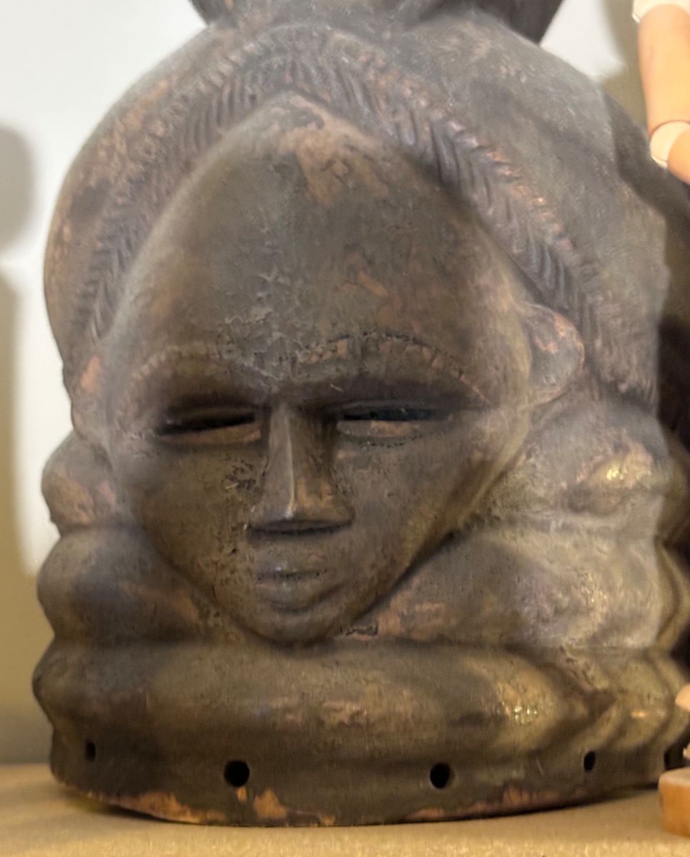 African Mende Sowei Sande Society Mask from Sierra Leone