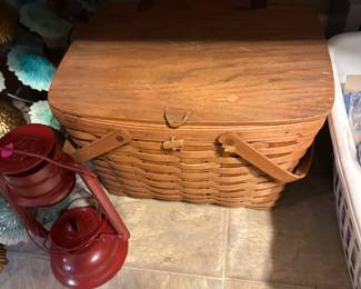 Vintage picnic basket