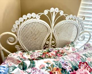 Sweet rattan/wicker twin headboard
