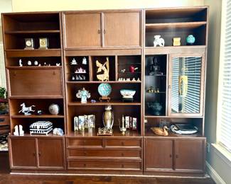 Handsome three section wall unit