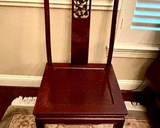Pair of carved mahoganyChinese chairs