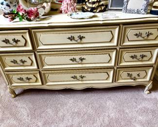 Vintage French Provincial dresser with mirror