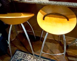 Pair contemporary bar stools